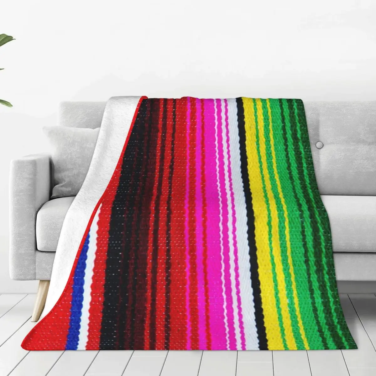 

Радужное мексиканское одеяло Serape, фланелевое одеяло в стиле бохо ЛГБТ Pride Yaoi, сверхмягкое покрывало для кровати, диванная кровать, коврик