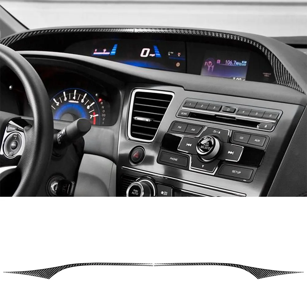 

for Honda Civic 9 Coupe Sedan 2013-2015 Dashboard Display Screen Decoration Sticker Cover Decal Car Accessories Carbon Fiber
