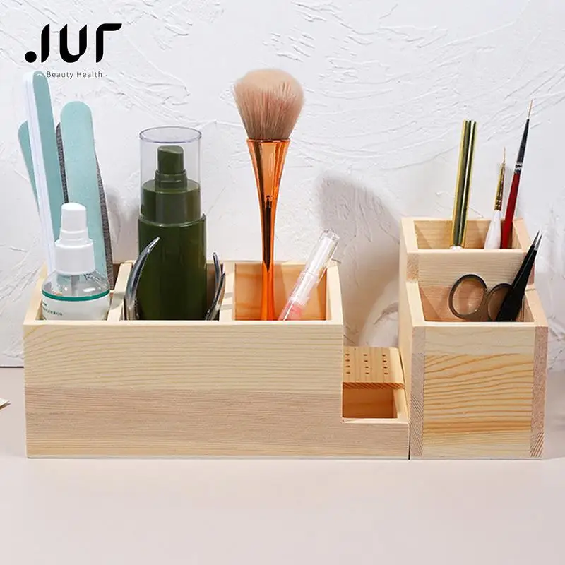 

Деревянная подставка-органайзер для маникюрных инструментов