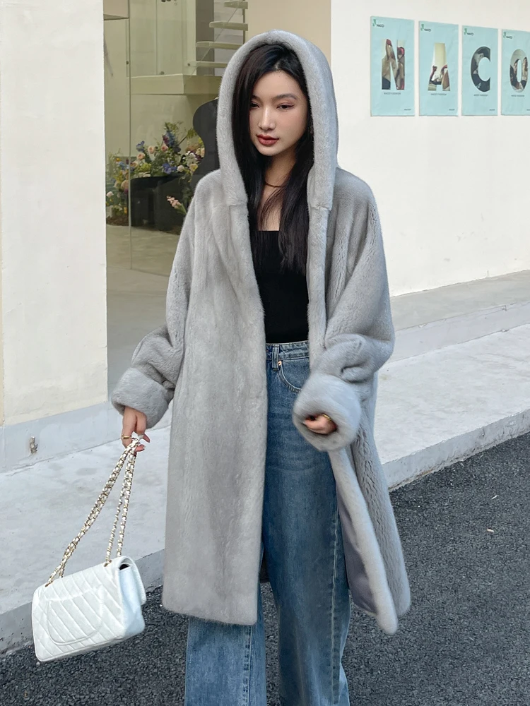 Time-limited Overcoat Coats Woman Winter 2022 Fur Mink Fur Thick Winter High Street Other Slim Real Fur Women Coat