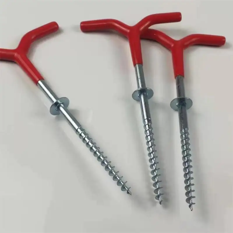 

Beach Nail Stainless Steel Not Easy Break Sharp Mouth With Protective Sleeve Thickened Handle Camping Equipment Ice Diamond