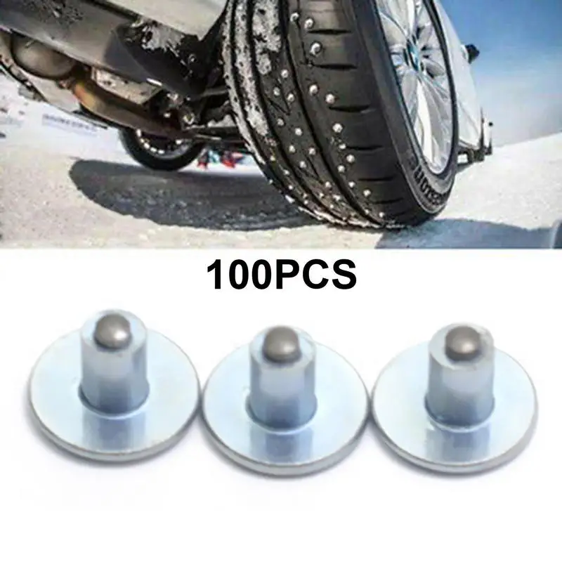 

Car Winter Tire Studs Automotive Anti Slip Snow Tire Spikes 100pcs Wheel Stud Screws Winter Emergency Lugs Nails For Automobile