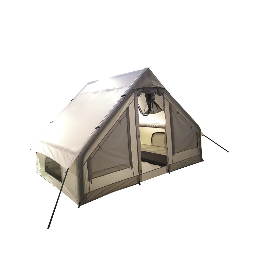 

Outdoor 5-6 Person Luxury Camping Canvas Bell Cotton Cabin Inflatable Air Tent For Camping