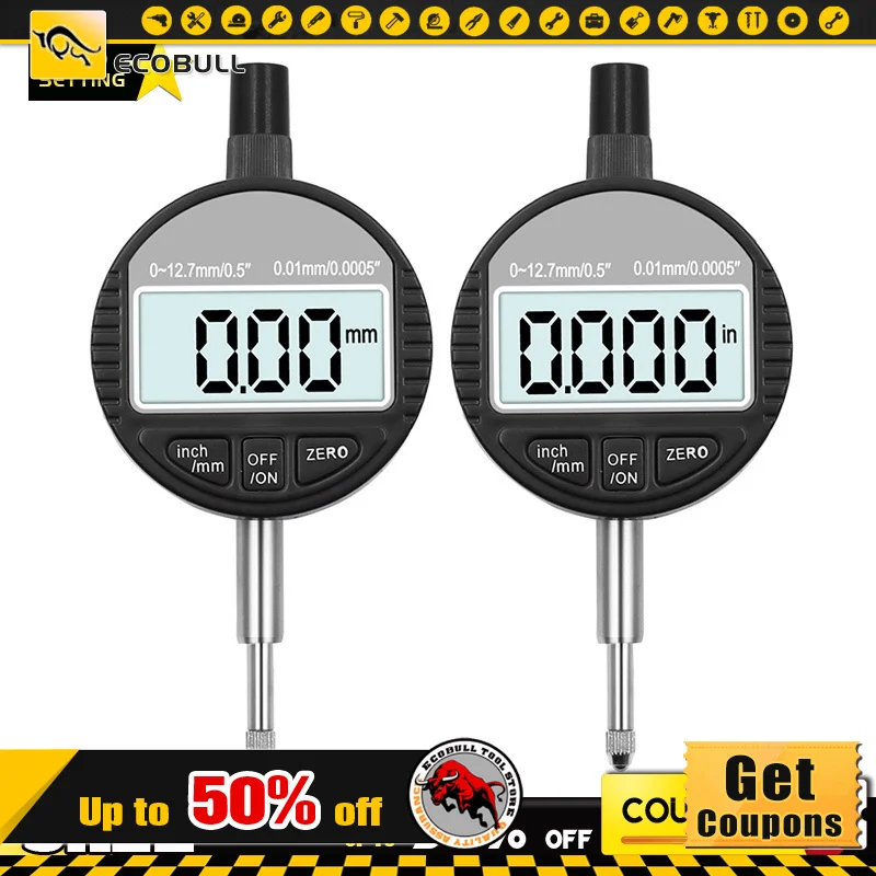 

0-12,7 мм точный контрольный индикатор набора Электронный микрометр измерительный инструмент DTI цифровой индикатор набора инструмент