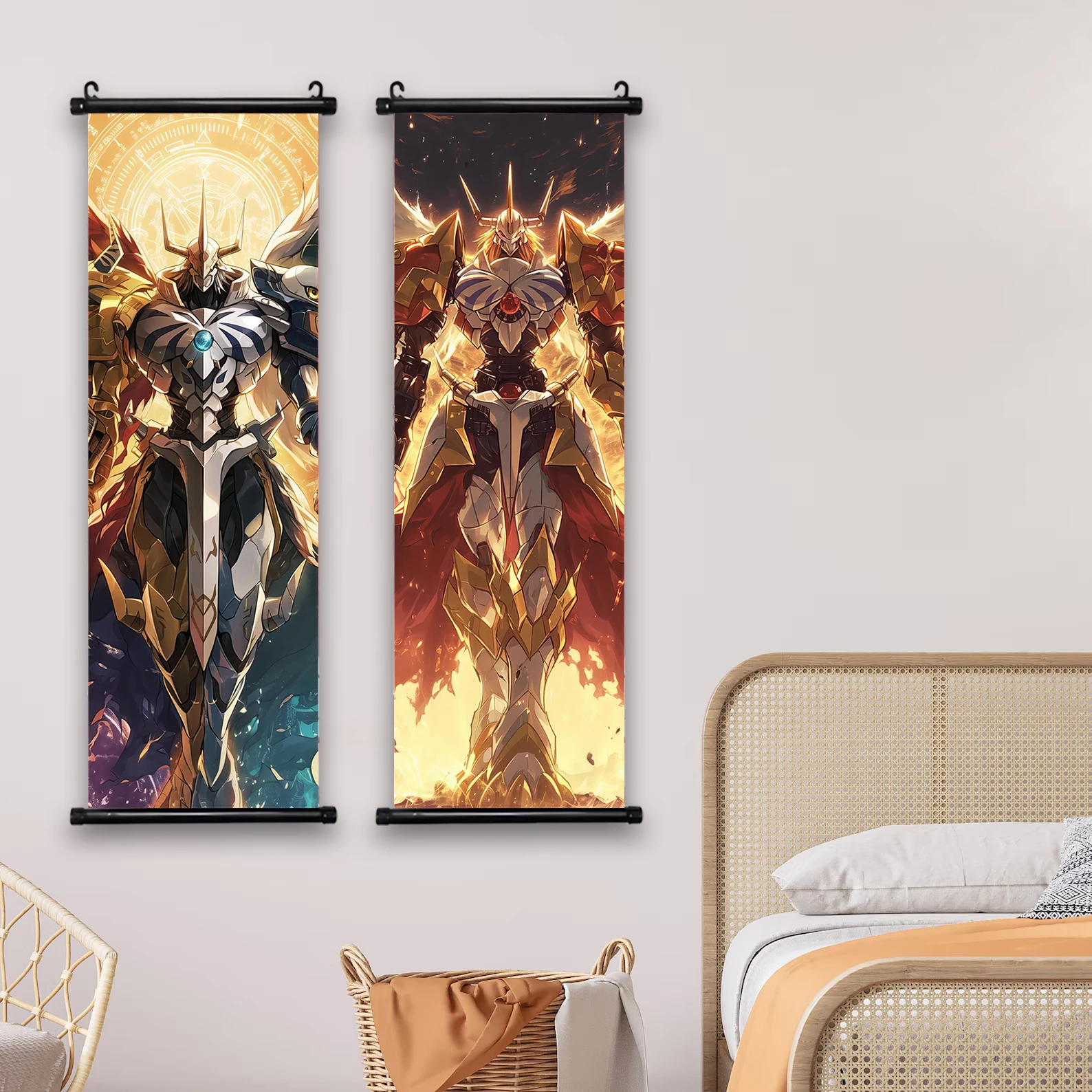 Digimon холст прокрутка художественный постер персонаж иллюстрация Настенный декор