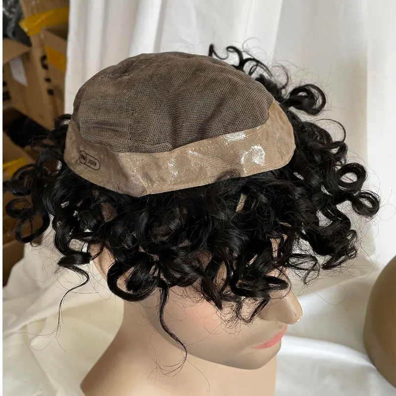 Мужской кудрявый парик Baes 15 мм черный