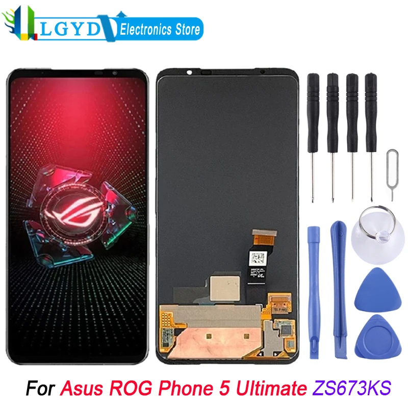

ЖК-экран AMOLED для Asus ROG Phone 5 Ultimate ZS673KS 6,78 дюйма с дигитайзером