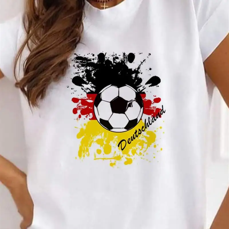 

Унисекс печать Германия Футбол Джерси Футбол Женская футболка печать Y2K смешная эстетика гранж футболка