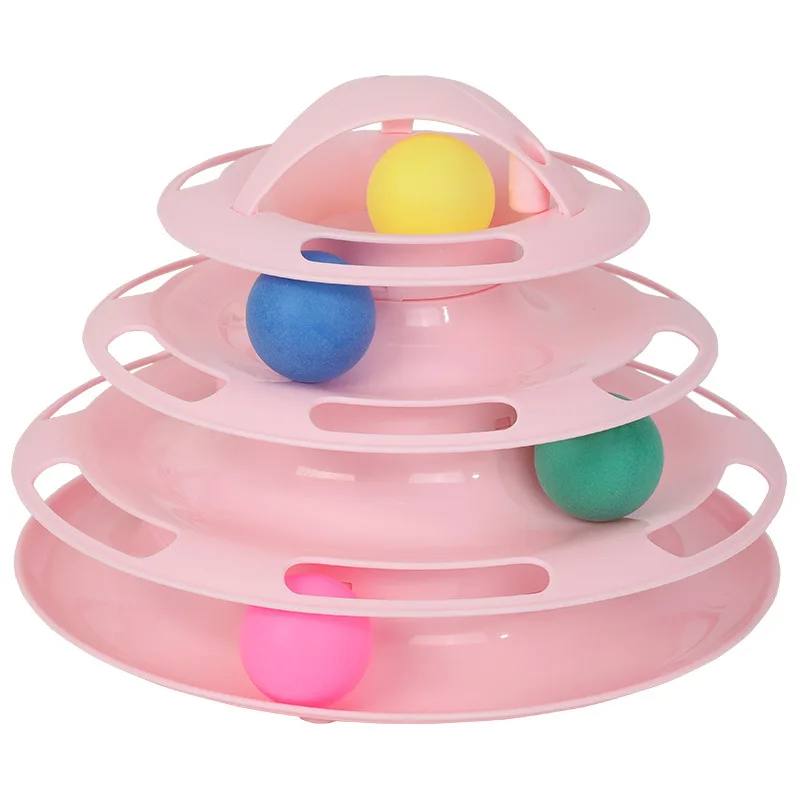 

Interactive Cat Toy Turntable Roller Three-layer and Four-layer Pet Puzzle Circle Tracking Ball Inelligence Training Supplies