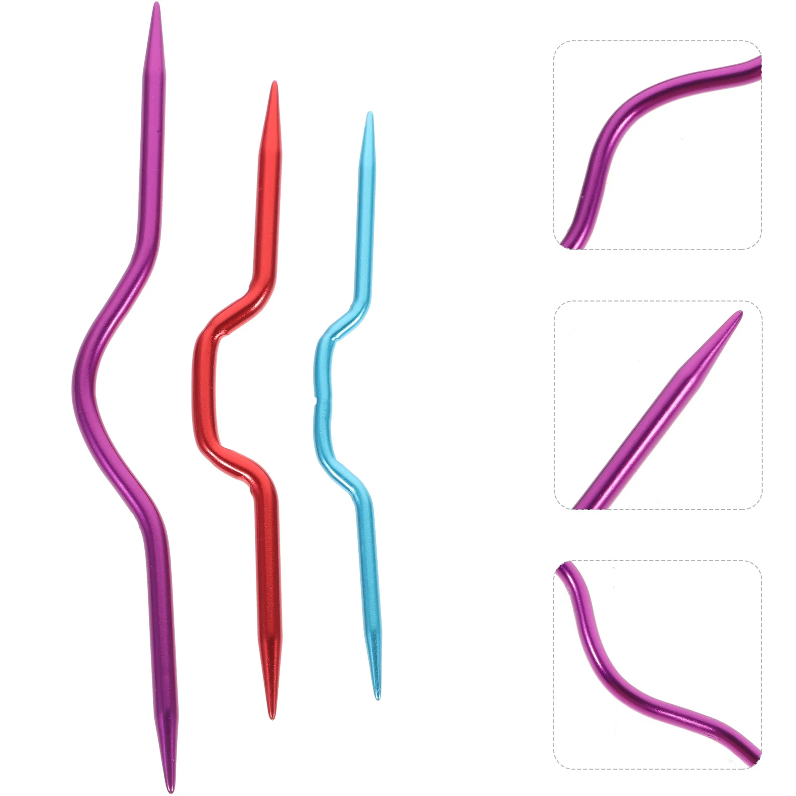 3 шт. крючки для вязания спицы свитера кабельные иглы кривая игла швейные