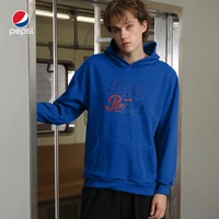 pepsi cola 2022 autumn new trend loose hooded top simple and comfortable cotton loose couple sweater