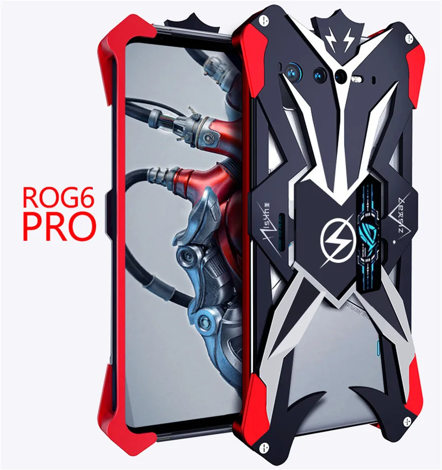 

For Asus ROG Phone 6 Pro Zimon Luxury New Thor Heavy Duty Armor Metal Aluminum Phone Case For Asus ROG Phone 6 Pro Case