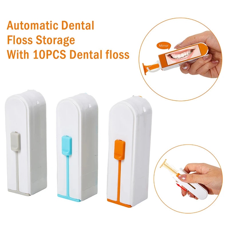 

10 шт./корзина, автоматическая коробка для хранения зубной нити для дома и путешествий, зубная палочка для чистки зубов, гигиена полости рта