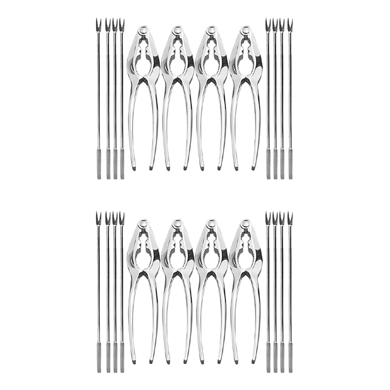 

Набор инструментов для морепродуктов из 24 предметов, штанги краба из нержавеющей стали, штанги и вилки, набор инструментов для резки орехов, щипцы для моллюсков