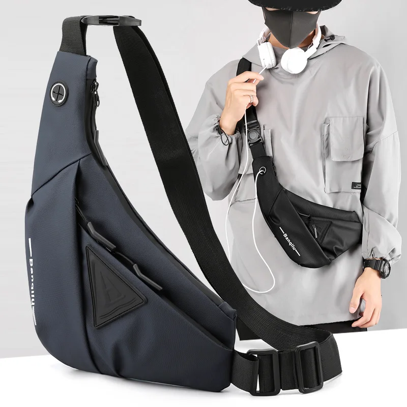 

For Bag Oxford Crossbody Multifunction Male Short Shoulder Travel Messenger Men's Sling Waterproof Chest Bag Pack