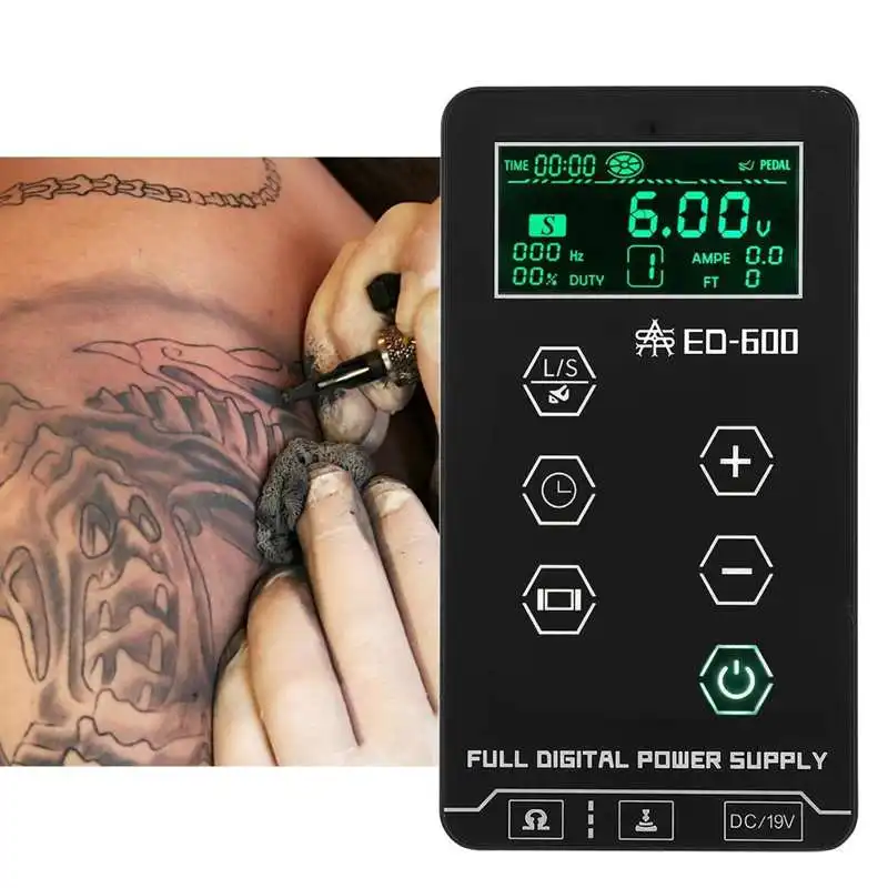 

110V-240V Screen Digital Display Tattoo Machine Power Supply DC Connection Adjustable VoltageTouchpad Tattoo Supplies