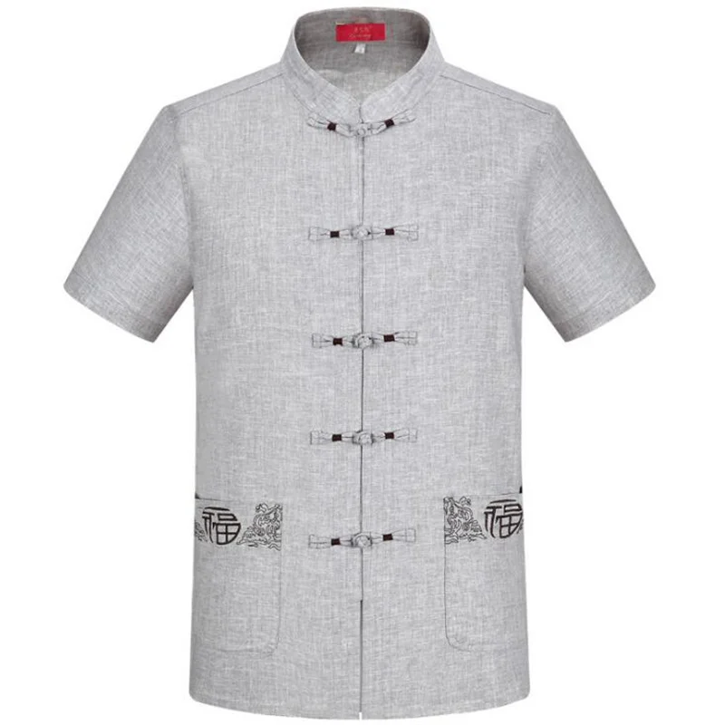 Manual plate buckle middle-aged Chinese tunic suit mens jacket men blazer man embroidered coats men Tang suit sets Chinese style