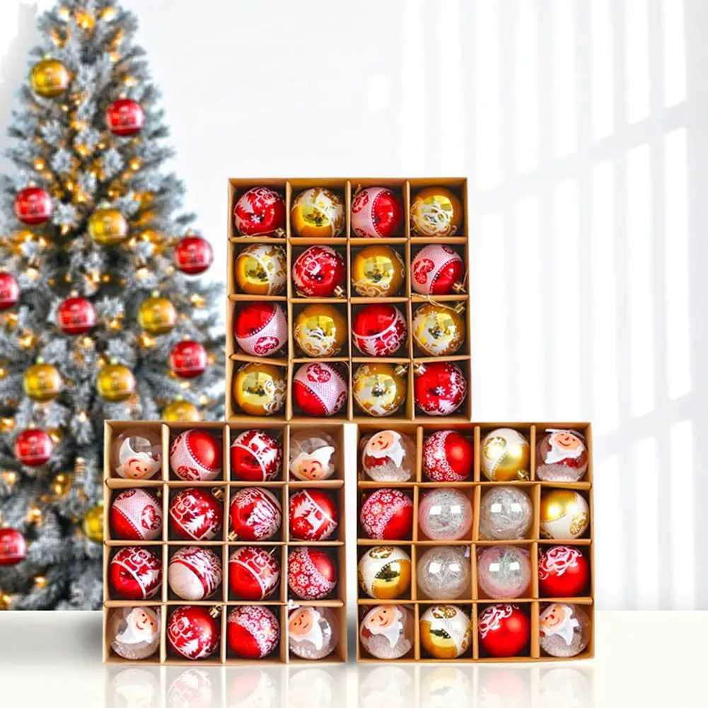 

16pcs 6cm Christmas Balls Shatterproof Christmas Tree Ornaments For Home Party New Year Decorations