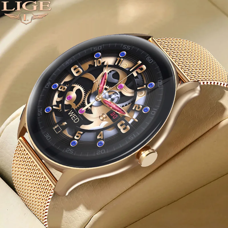 

LIGE Call Smart Watch Women Full Touch Sport Fitness Activity Trackers Waterproof Digital Watches For Android iOS Smartwatch New
