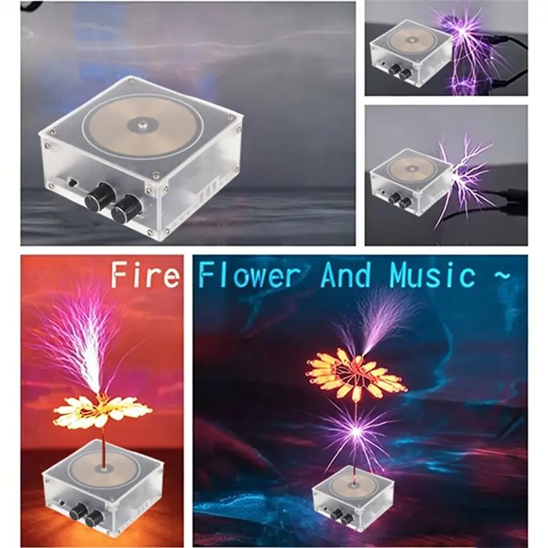 Фото Y43A-Искусственная электрическая дуга для музыкальной Bluetooth-колонки Tesla Coil, беспроводной динамик, режим научных экспериментов №5