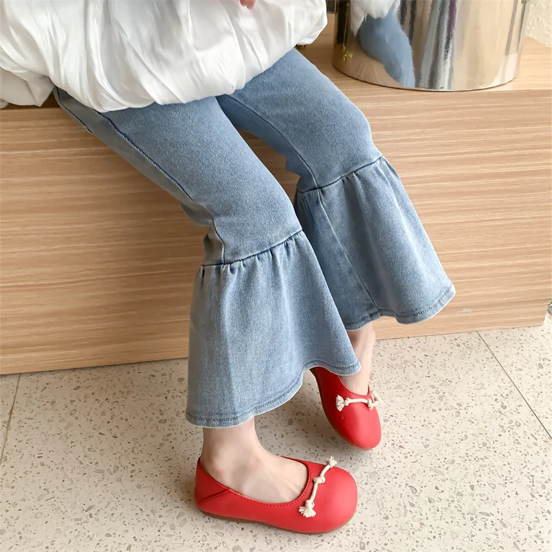 

Girls' Spring Jeans 2023 New Children's Fashionable Flare Pants Korean