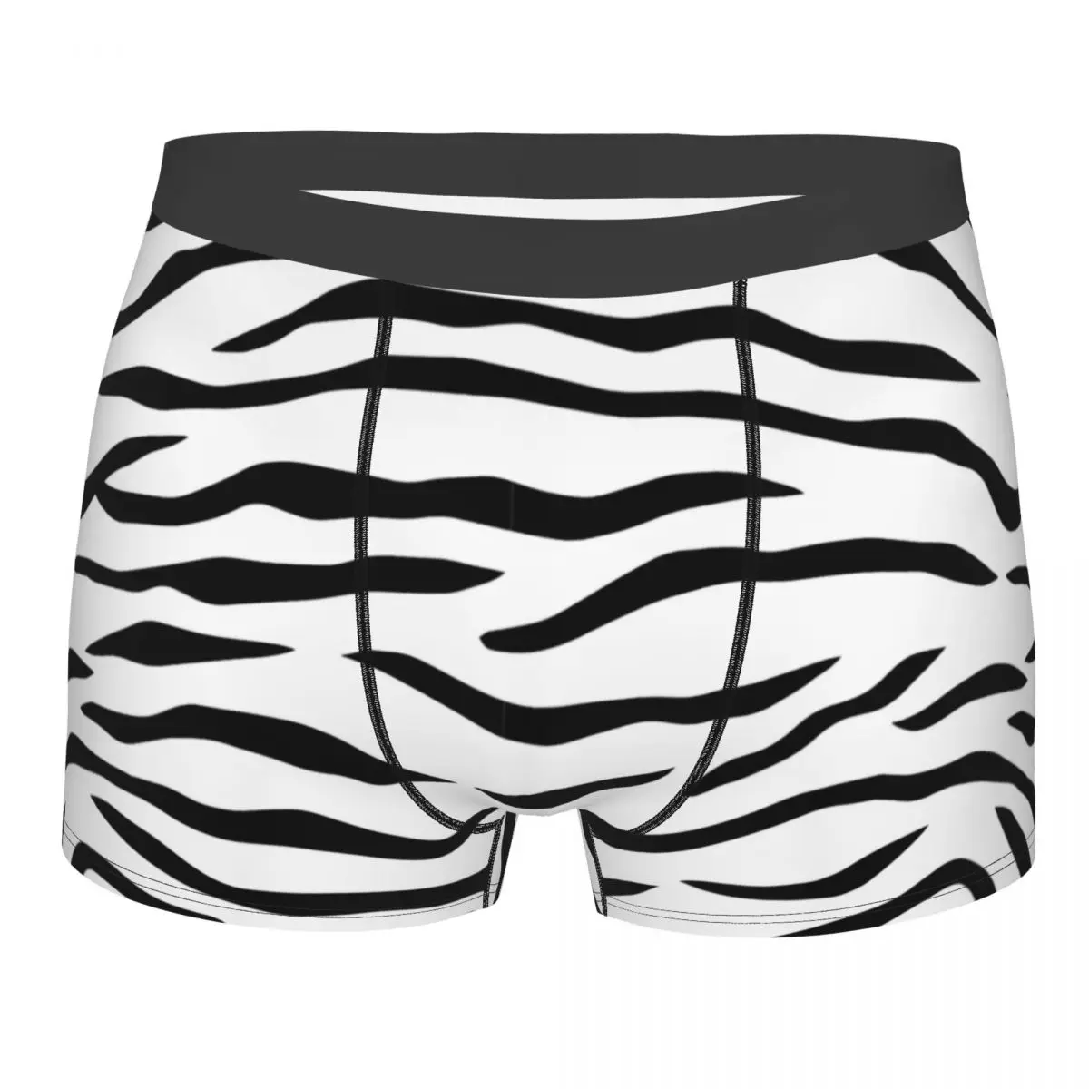 

Черно-белые тигровые полосы Мужское нижнее белье боксеры шорты трусы Новинка Мягкие трусы для мужчин