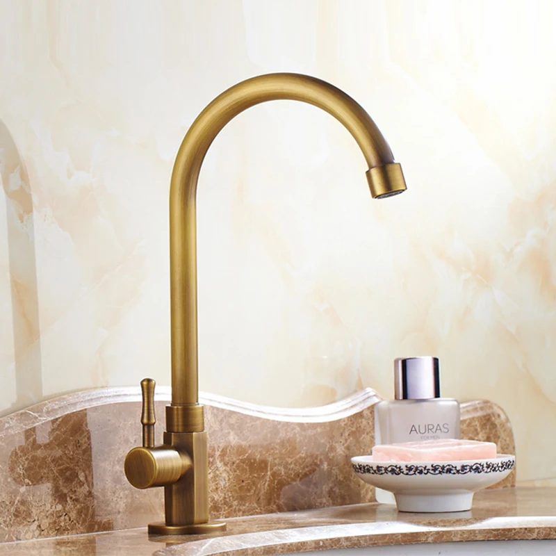 

Медный смеситель для раковины, умывальник, уличный бассейн для швабры, вращающийся одиночный смеситель для холодной воды