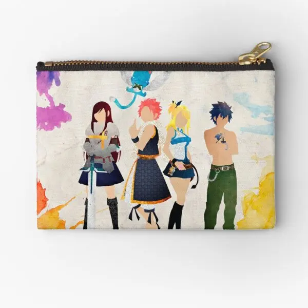 

Fairy Tail Zipper Pouches Cosmetic Underwear Key Small Coin Pure Women Packaging Storage Money Men Panties Pocket Bag Socks