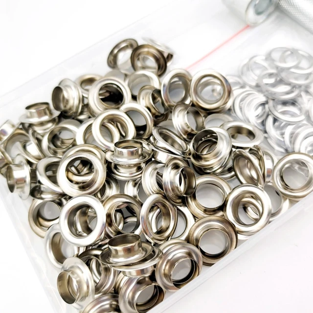 Grommet Kit Eyelet Setter 100 Sets Grommets Eyelets 12mm with Washers for  Tarpaulin Leather Fabric Craft Making Canvas Belt 2022 - AliExpress