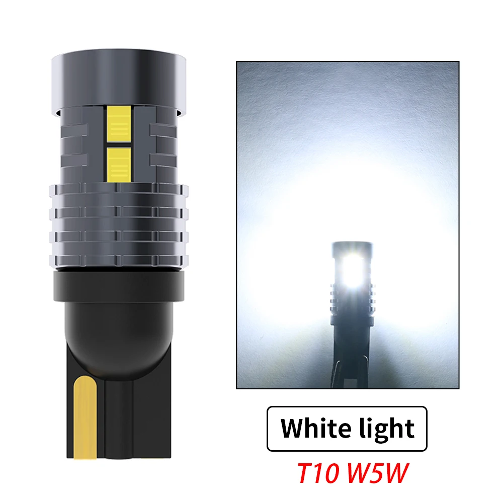 

2 шт., высокомощная фонарь T15 W16W, лампа T10, фонарь W5W, фонарь без ошибок, супер яркий чип 3020EMC для фонаря заднего хода