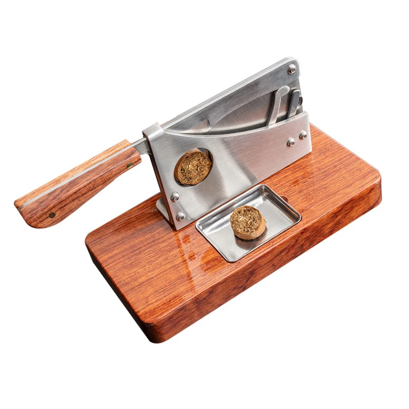 

Guillotine Cigar Classic Blades Pear Men Cutter Table Cigar Gifts Tool Metal Flower Scissors Wood Accessories Stainless Steel