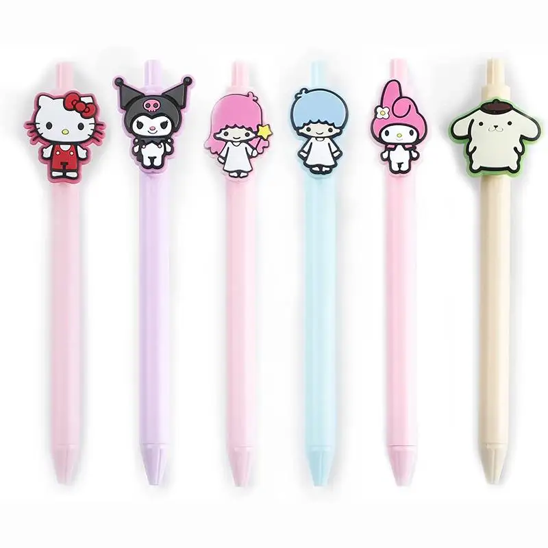 

Sanrioed Hello Kitty My Melody Kuromi набор гелевых ручек Аниме черные чернила для ручки 0,5 мм шариковые ручки назад в школу подарки для детей