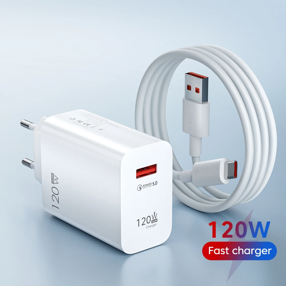 

120W USB Fast Charging QC3.0 USB C Cable Type C Cable Mobile Phone Chargers For Huawei Samsung Xiaomi Quick Charge New