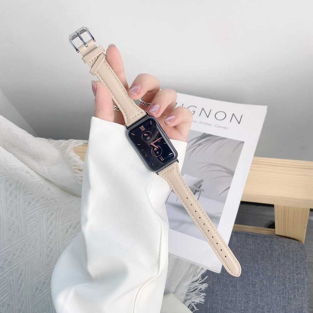 

Лидер продаж, женский тонкий кожаный ремешок для часов Huawei, новый ремешок для смарт-часов Huawei, подходит для женщин