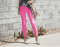 2022 summer new crumpled high waist hip lift slim pencil pants fashion jeans womens clothing