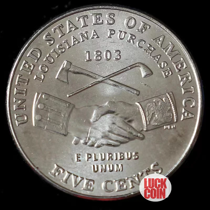 5 центов, президент Джефферсона, памятная монета, старая монета, год, случайный выбор, 100% оригинал