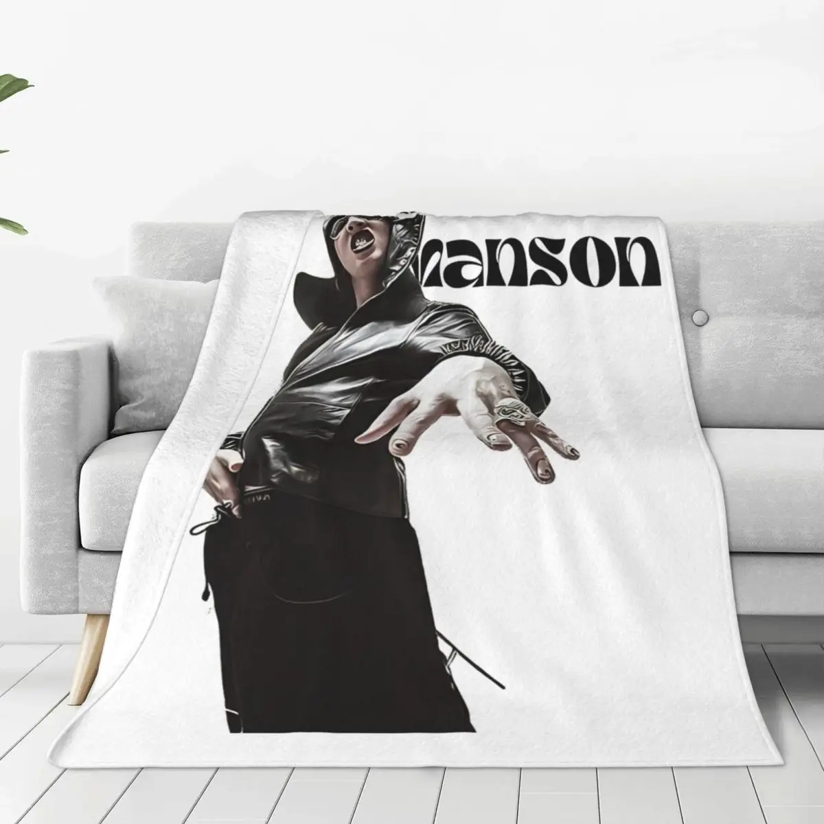 Marilyn Manson готическое музыкальное одеяло певицы супермягкое Флисовое удобное
