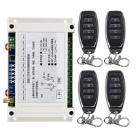 433mhz dc12v 24v 36v 48v4ch 4 ch 4 channel 10a relay rf wireless remote control switch system 433 mhz transmitter and receiver