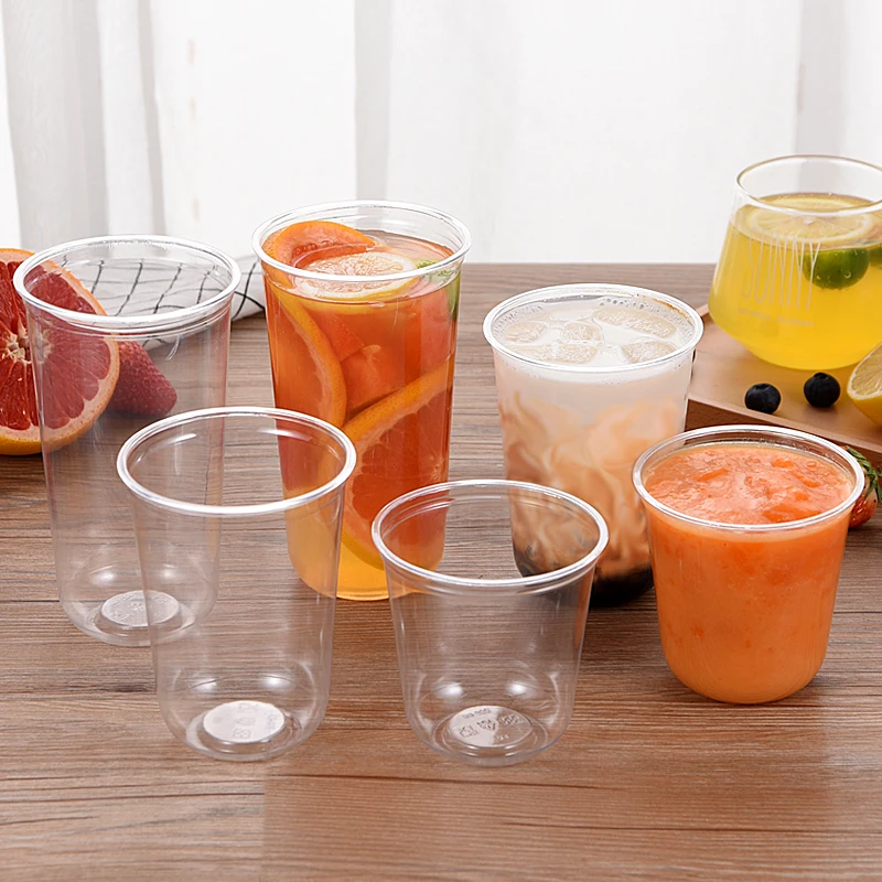 360/500/700 U-образная чашка для пузырькового чая мягкая пластиковая блистера