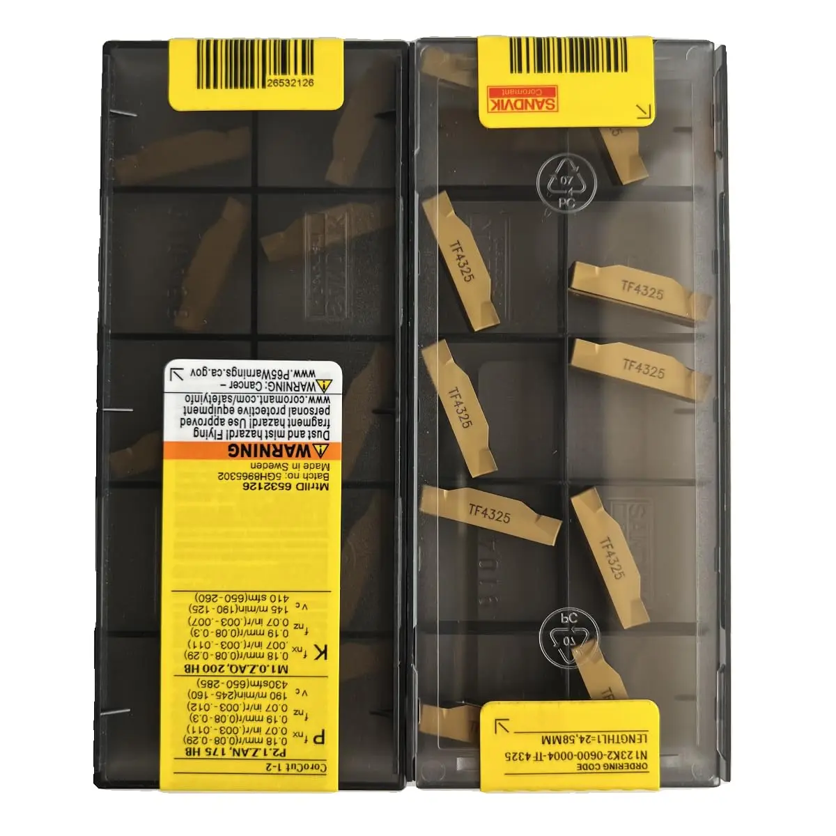 Оригинальное лезвие N123K2-0600-0004-TF 4325/твердочное с ЧПУ 10 шт.