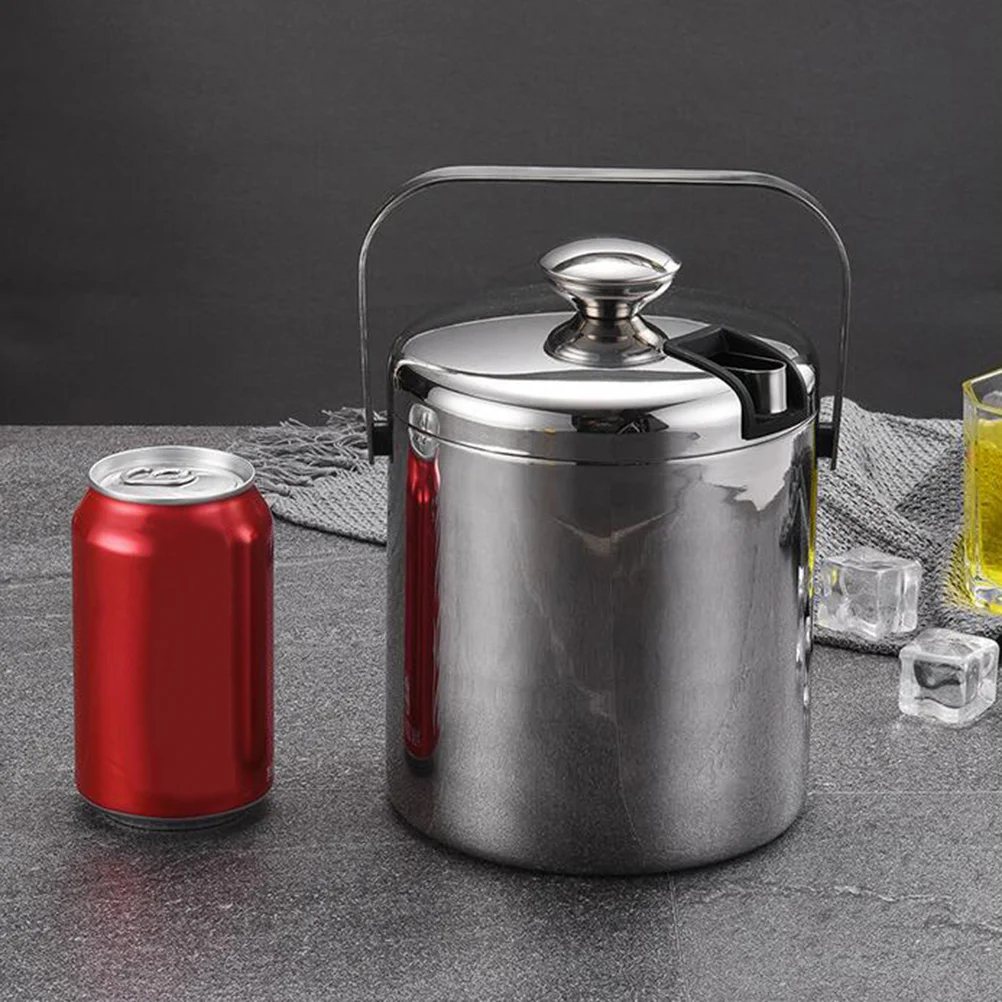 

Ice Bucket Beverage Chillerbottle Cooler Champagne Holder Cube Bartender Beer Drink Metal Tub Insulated Buckets Cocktail