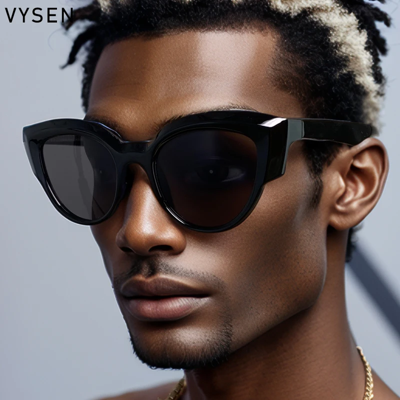 Y2K солнцезащитные очки кошачий глаз мужские 2024 элитный бренд нерегулярные модные