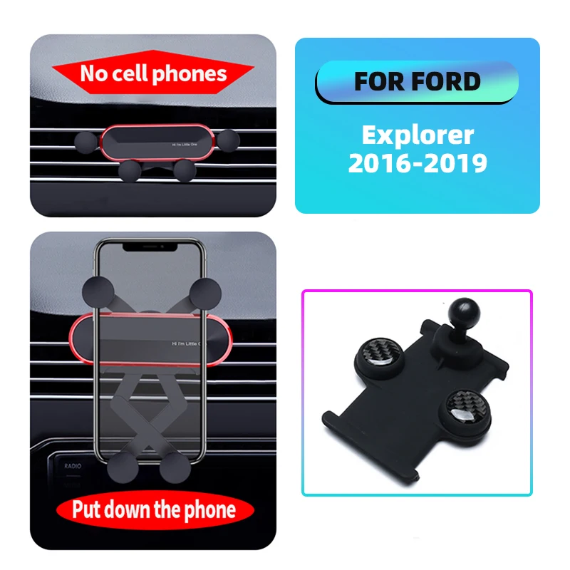 

Car Mobile Phone Holder For Ford Explorer 2016 2017 2018 2019 GPS Gravity Stand Air Vent Mounts Navigation Bracket Accessories