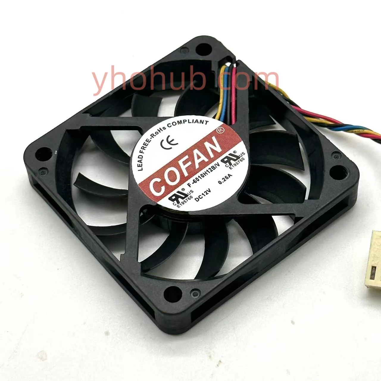 COFAN F-6010H12BIV DC 12V 0.26A 60x60x10mm 4-проводной вентилятор охлаждения сервера