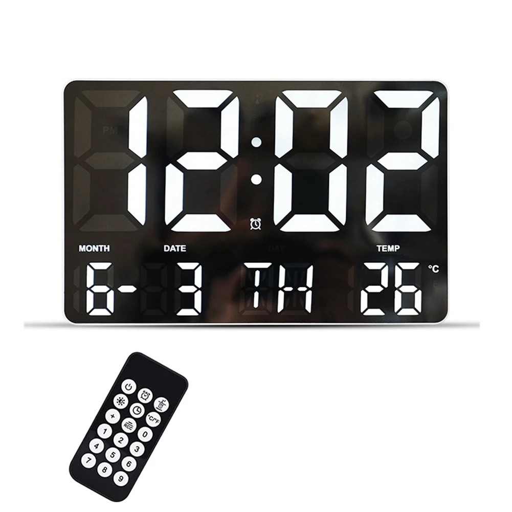 

Digital Clock Large Display,Digital Calendar Alarm Clock ,LED Oversized Wall Clock,Large Clock for Home Office B
