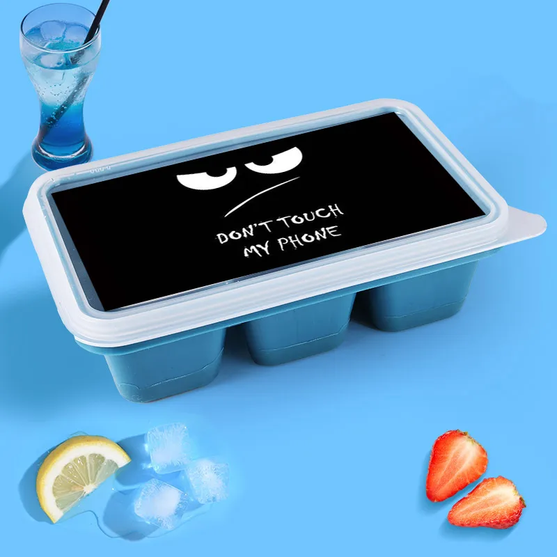 

Don't Touch My Phone Grids Silicone Kitchen Gadgets Accessories Fruit Cube Molds Cozinha Cocina Accesorios De Cocina Novedosos