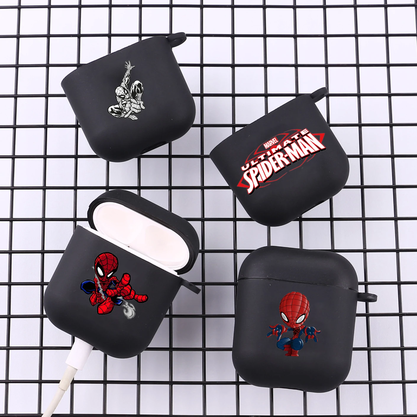 

Marvel Spiderman Silicone Case For Apple Airpods 1 or 2 Shockproof Cover For Apple AirPods 3 Pro Pro2 Earphone Protector Cases