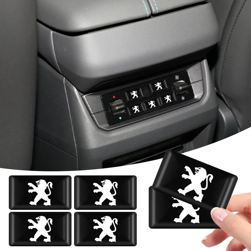 Наклейки на кнопку подъема окна автомобиля значок руль декор для Peugeot 307 107 207 407 408