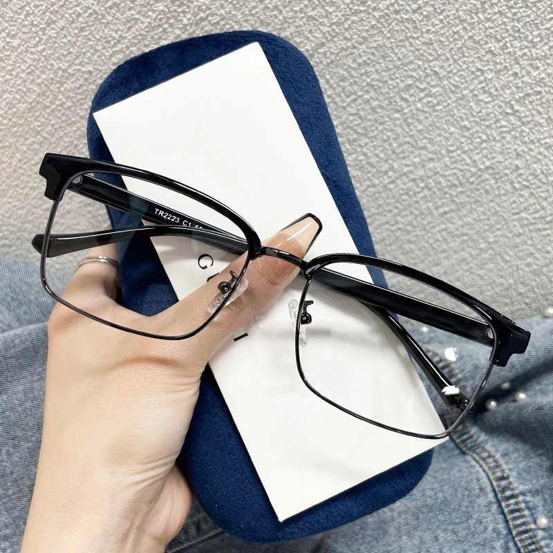 Мужские очки с полуободковой оправой винтажные Ретро защитой от синего света