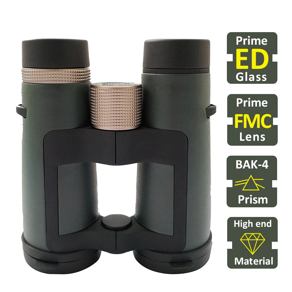 

Best Roof Binoculars Telescope with ED Optical Glass BAK4 Prism FMC Coated 8x42 10x42 Waterproof Binoculars